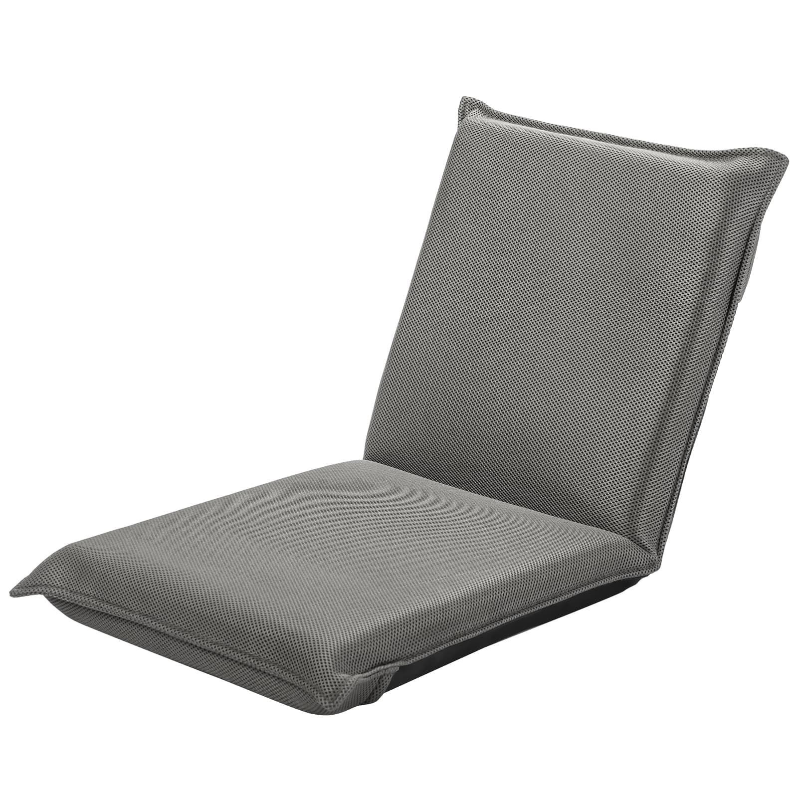 Chaise de Sol Pliable Tatami Inclinable en 6 Position 44 x 54,5 x 53,5 CM Gris