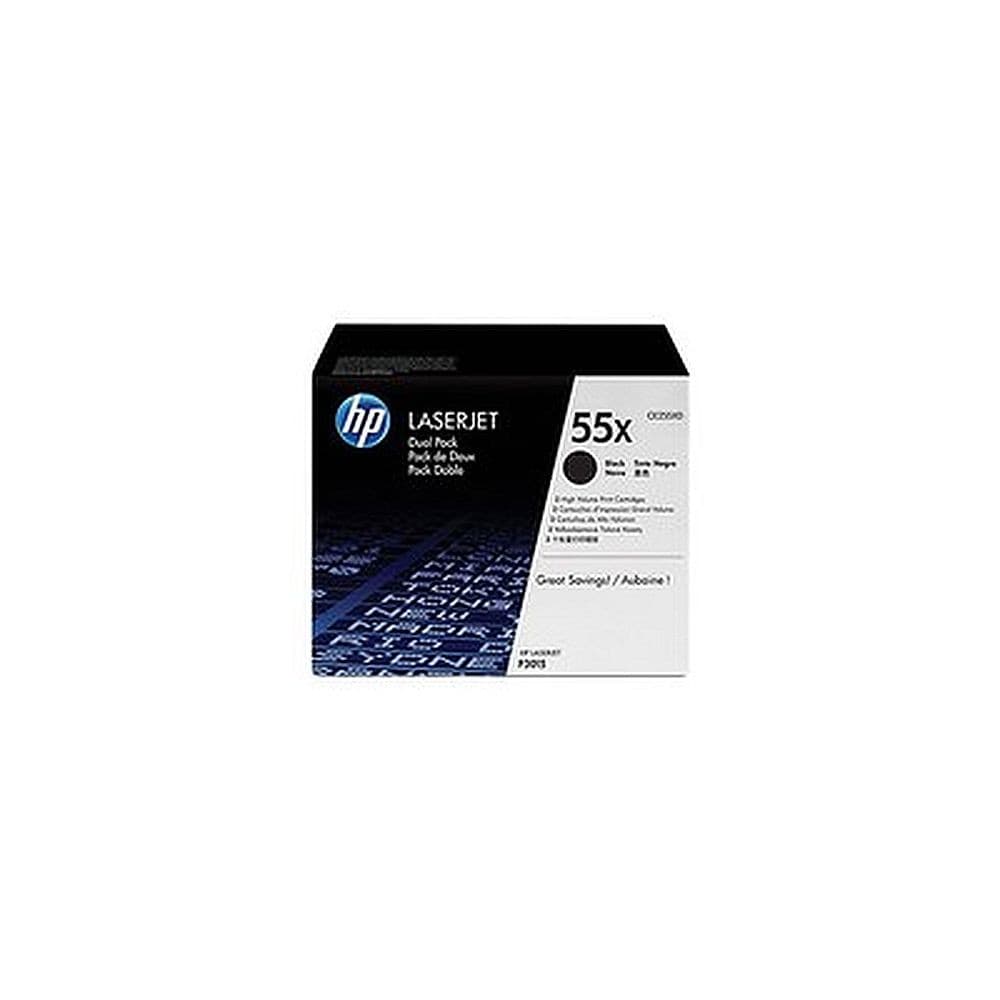 Pack de 2 toners HP 55X Noir - CE255XD