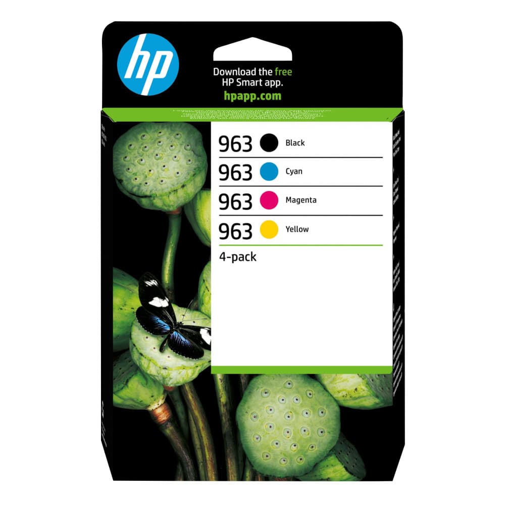 Pack de 4 cartouches d'encre HP 963 Noir et couleurs