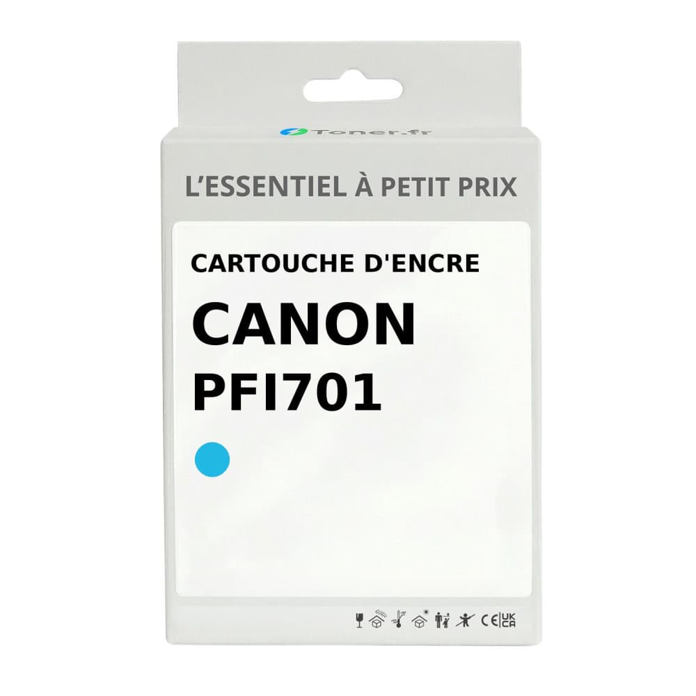 Cartouche d'encre compatible Canon PFI701 Photo cyan