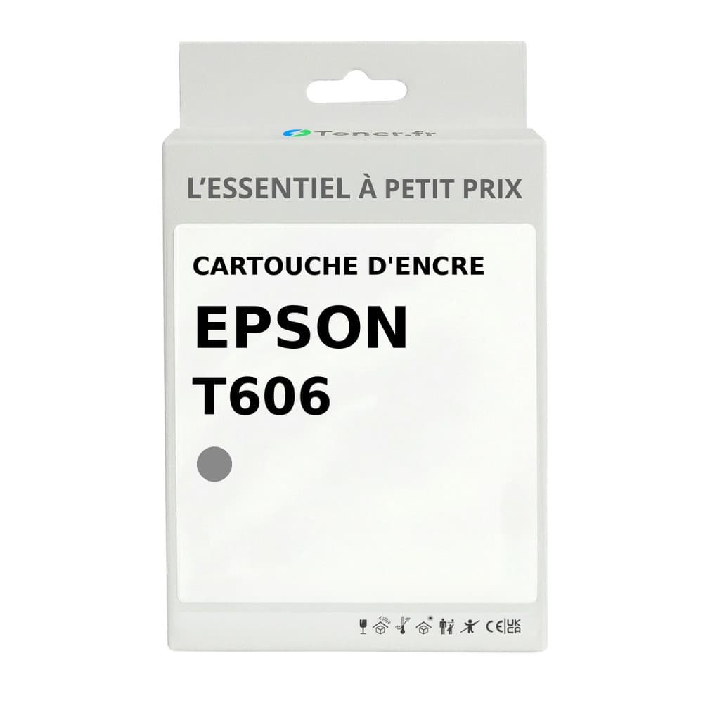 Cartouche d'encre compatible Epson T606 Gris
