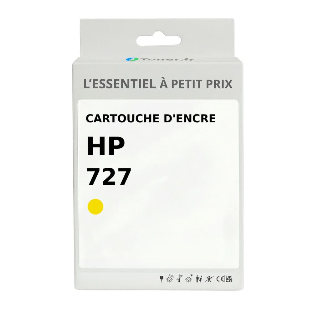 Cartouche d'encre compatible Hp 727 Jaune