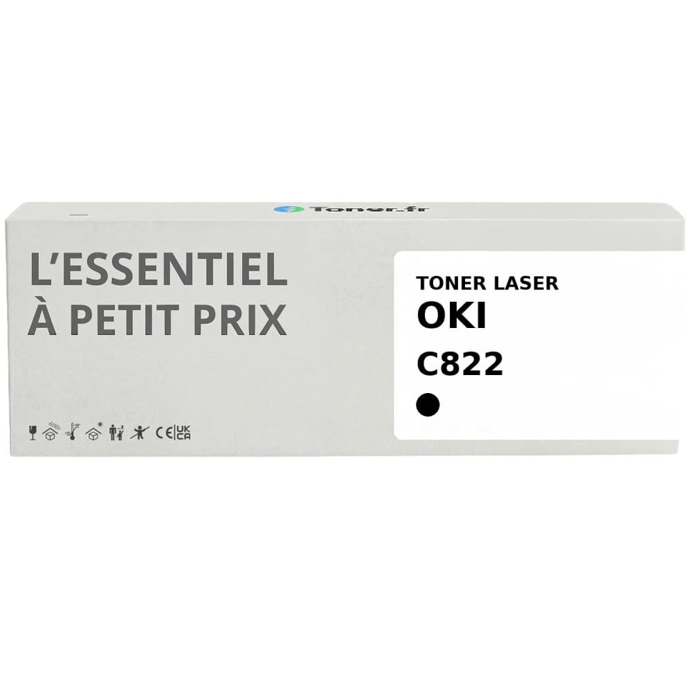 Toner compatible Oki C822 Noir